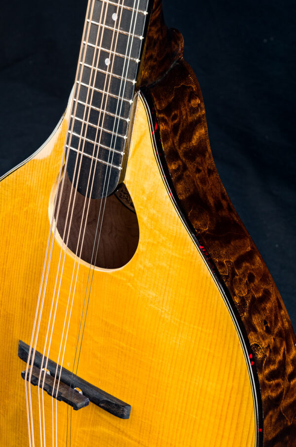 Hinde Octave Mandolin Custom A Model Bearclaw Adirondack Spruce And Quilted Maple Down Home