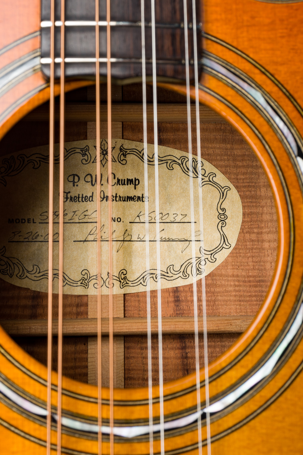 PW Crump I-GC Irish Bouzouki Flamed Koa and Spruce Sunburst