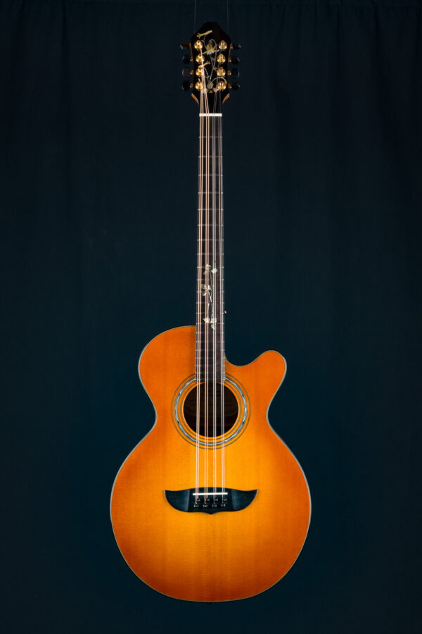 PW Crump I-GC Irish Bouzouki Flamed Koa and Spruce Sunburst