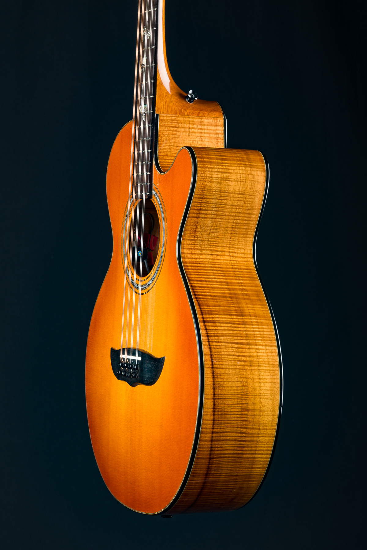 PW Crump I-GC Irish Bouzouki Flamed Koa and Spruce Sunburst 