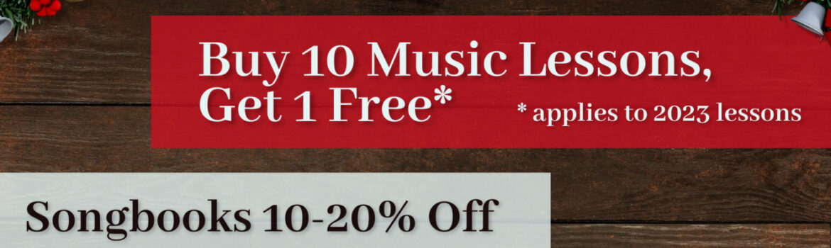 Holiday Lesson Special- Buy 10 Get 1 Free!