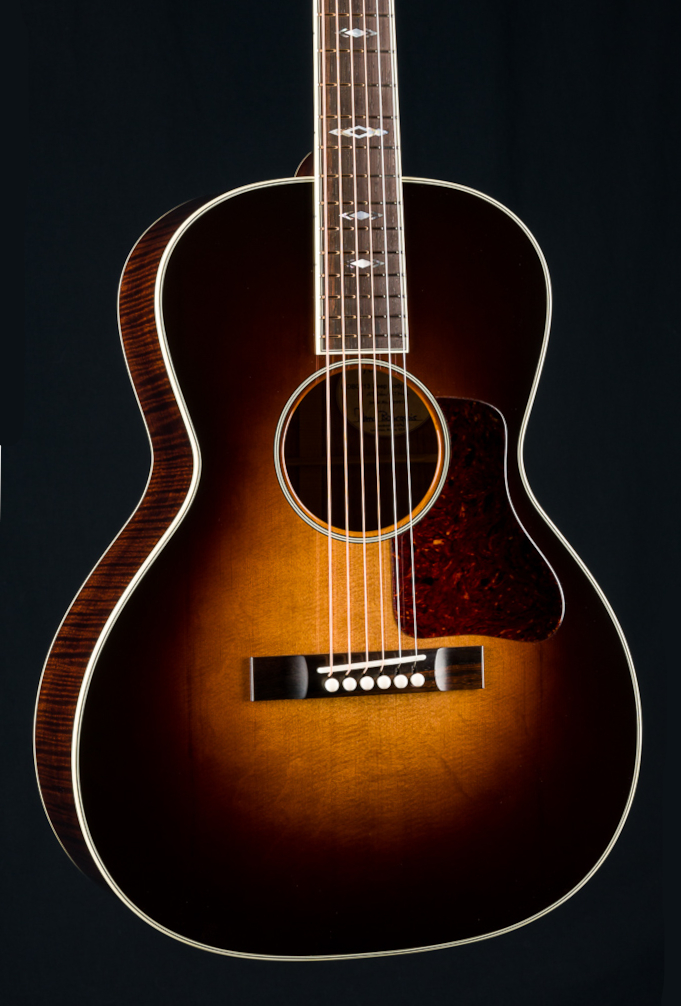 Bourgeois L-DBO 13-Fret Deep Body Full Aged Tone Flamed Maple and Bearclaw  Sitka Spruce Sunburst Custom