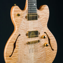 Lowden GL-J Custom Premium Quilted Maple Top Semi-Hollow Jazz Model with Black Pearl Leaf Inlays Used (2025)