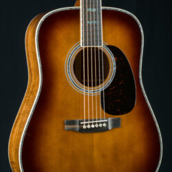 Martin D-41 Custom Premium Flamed Koa and Adirondack Spruce Amber Burst with Paua Pearl