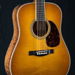 Santa Cruz D 50th Anniversary Clementine Cowgirl Figured Koa and Bearclaw Italian Spruce Georgia Peach Sunburst Custom