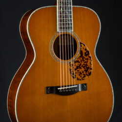 Santa Cruz OM-42 Waterfall Bubinga and Ancient Cedar Sunburst Custom with Songbird & Vine Paua Pearl Inlays